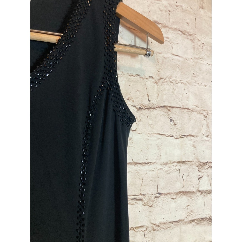 Vintage Votre Nom Dress Womens Medium Black Beaded LBD Flapper Party - Picture 4 of 10